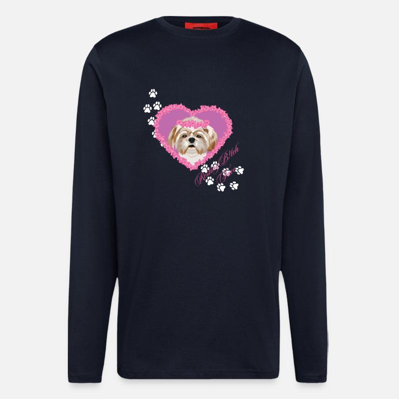 Resting B!tch Face Shih Tzu - Longsleeve - made by SPREAD  - DARK NAVY