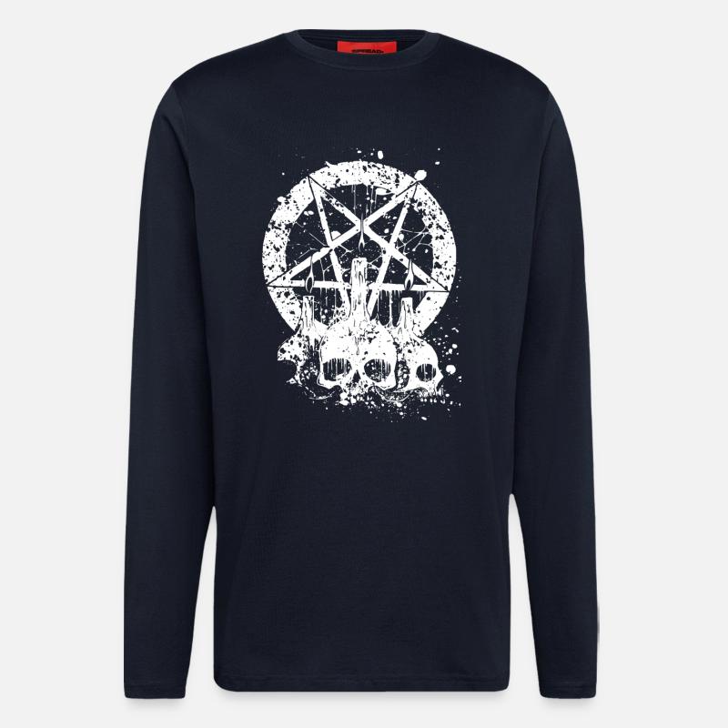 Gothic Skull - Langarmshirt - made by SPREAD  - DARK NAVY