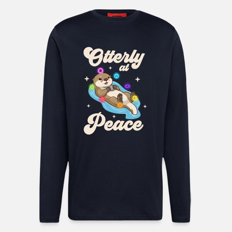 Otter Peace - Chakra Harmony - Longsleeve - made by SPREAD  - DARK NAVY