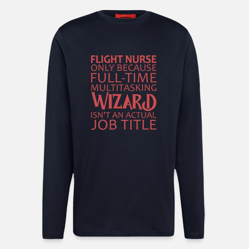 Flight Nurse Wizard Air Rescue - Longsleeve - made by SPREAD - DARK NAVY
