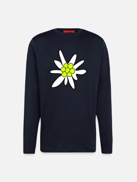 Edelweiss, ghosteweed - Longsleeve - made by SPREAD - DARK NAVY