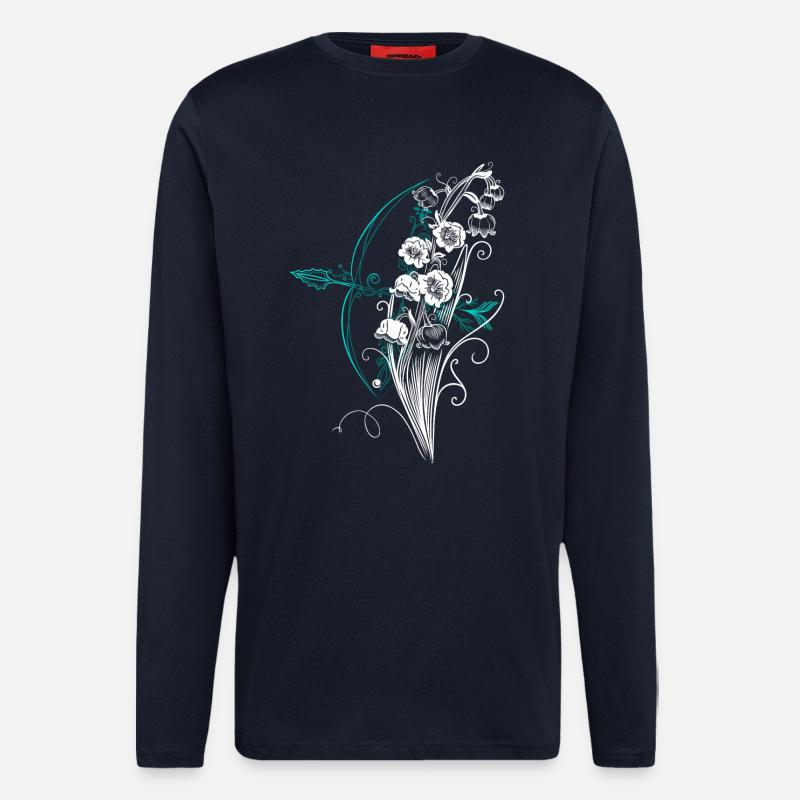 Maiglöckchen Pfeil Bogen - Langarmshirt - made by SPREAD  - DARK NAVY