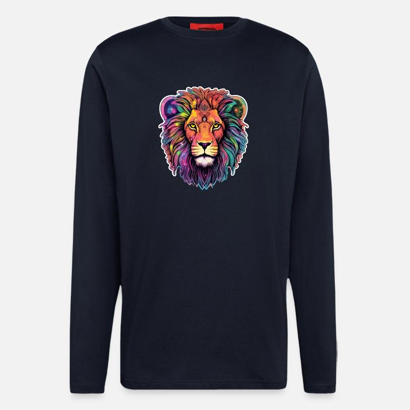 Löwe Himmlisch - Himmlisches Brüllen - Langarmshirt - made by SPREAD  - DARK NAVY