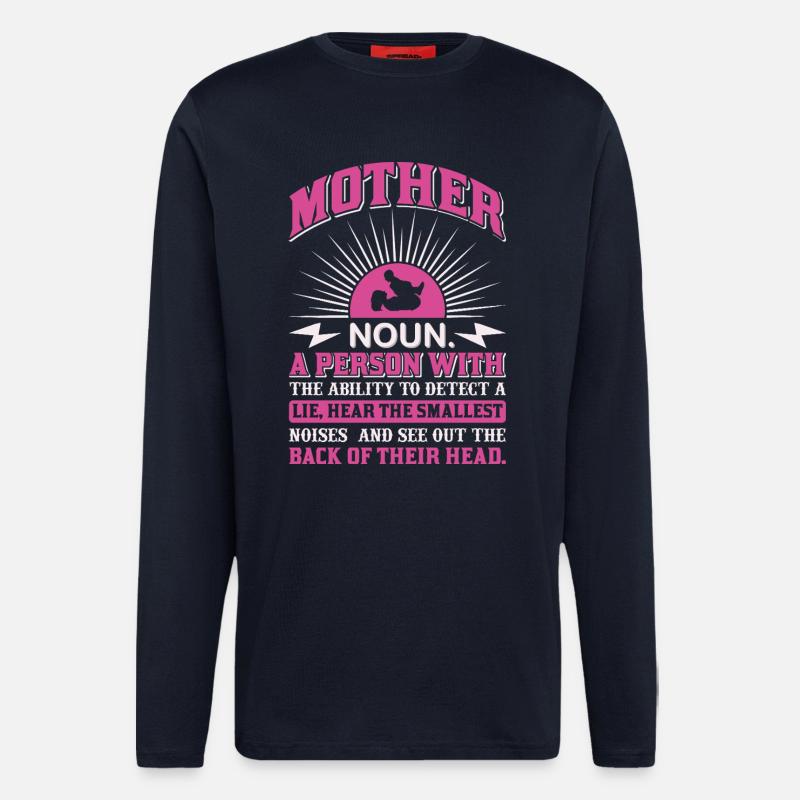 Mutter-Substantiv-Definition Lustiges Mutter-Power-Shirt - Langarmshirt - made by SPREAD  - DARK NAVY