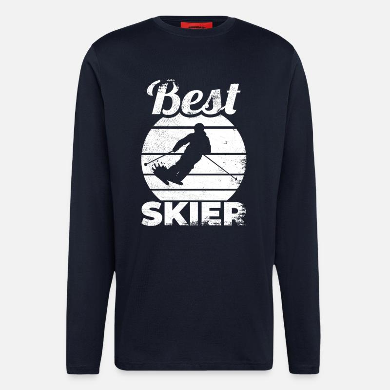 Bester Skifahrer - Langarmshirt - made by SPREAD  - DARK NAVY