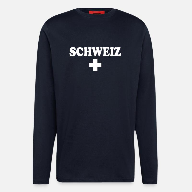 Schweiz - Langarmshirt - made by SPREAD - DARK NAVY