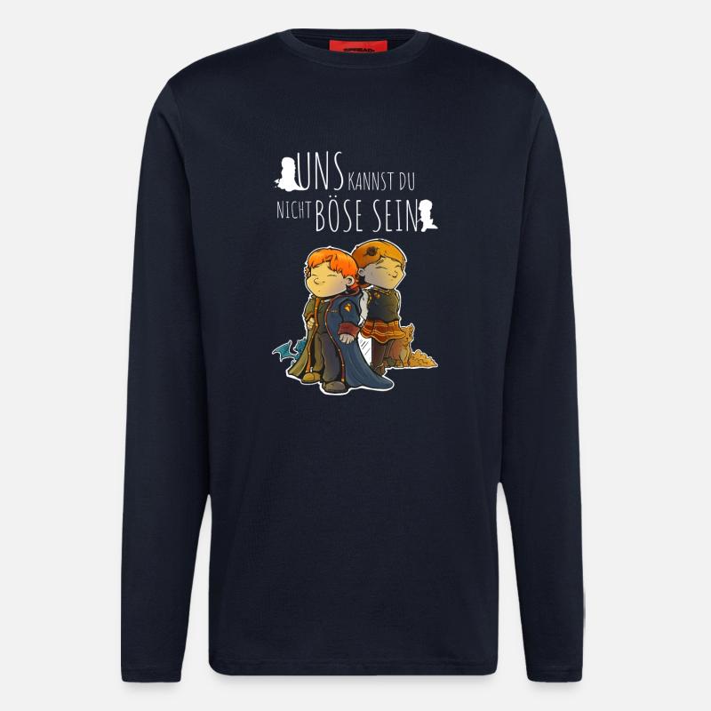 Never Be Angry: Heldenkinder Duo - Longsleeve - made by SPREAD  - DARK NAVY