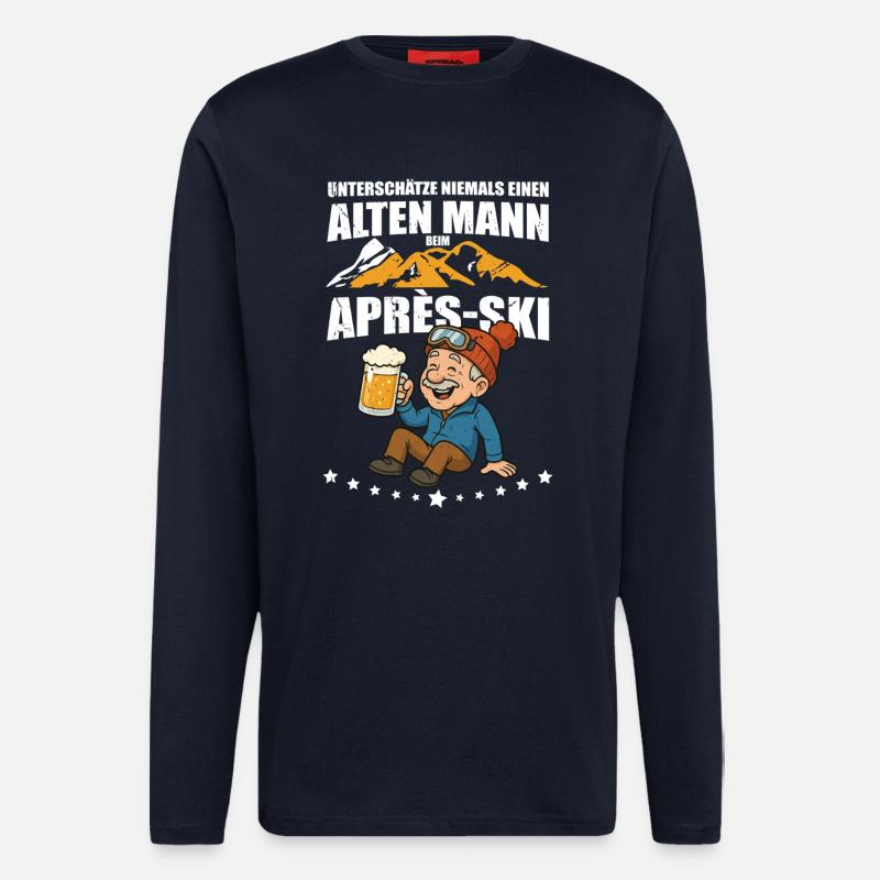 Old Man - Après-Ski Fun Gift - Longsleeve - made by SPREAD  - DARK NAVY