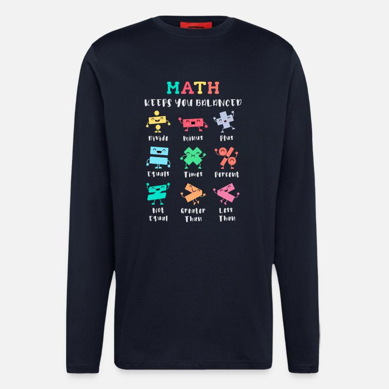 Math keeps you balanced - Longsleeve - made by SPREAD  - DARK NAVY
