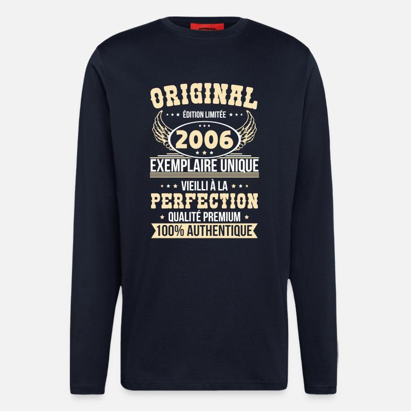 2006 – Einzigartiges Beispiel – Premiumqualität - Langarmshirt - made by SPREAD  - DARK NAVY
