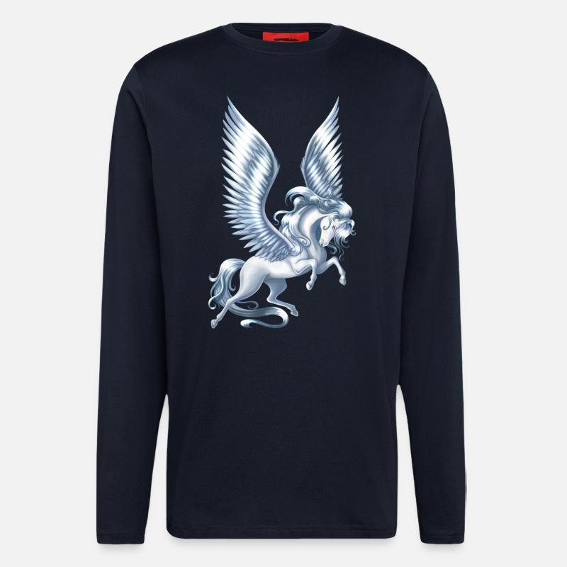Pegasus Schwimmdock - Langarmshirt - made by SPREAD  - DARK NAVY