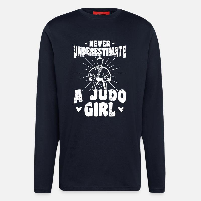Weibliche Judoka - Langarmshirt - made by SPREAD - DARK NAVY