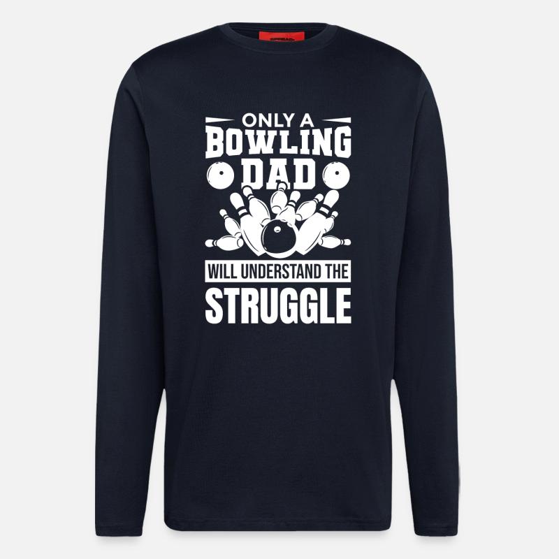 Bowling Papa - Langarmshirt - made by SPREAD - DARK NAVY