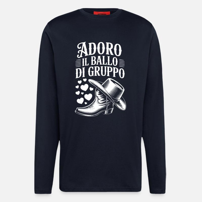 I love group dancing - Longsleeve - made by SPREAD - DARK NAVY