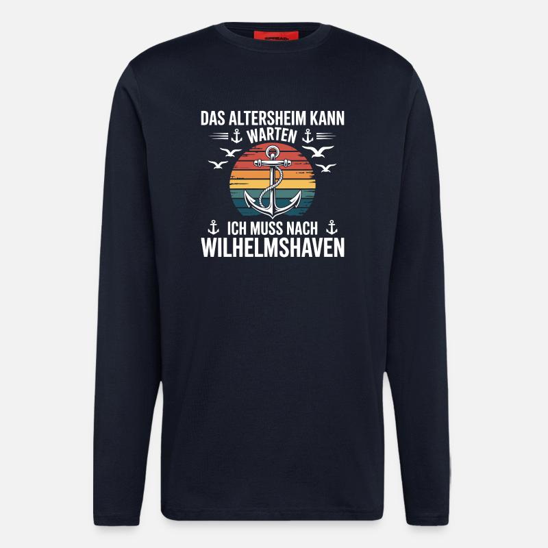 Wilhelmshaven Sprüche Wilhelmshavener Spruch - Langarmshirt - made by SPREAD  - DARK NAVY
