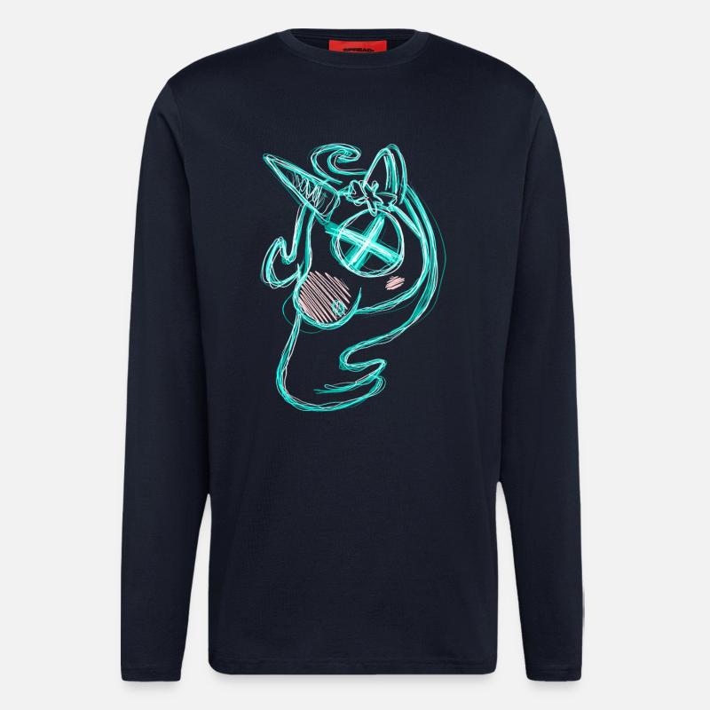 Uni vert mort - Manches longues bio décontracté fabriqué en UE - DARK NAVY