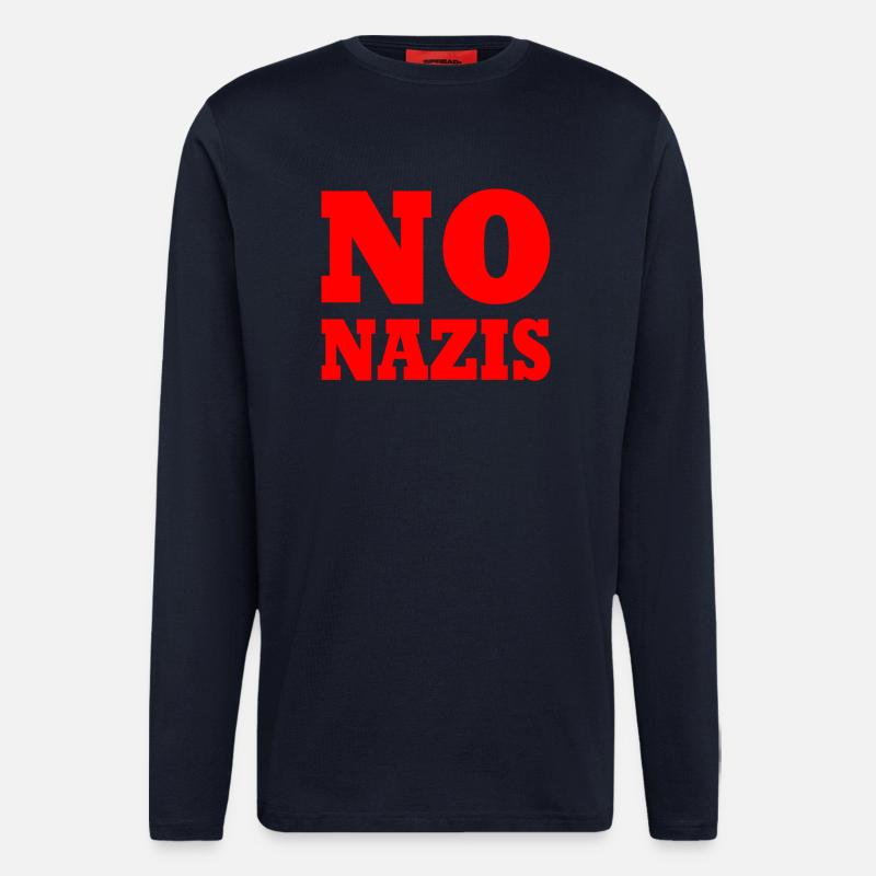 No nazis - Langarmshirt - made by SPREAD  - DARK NAVY