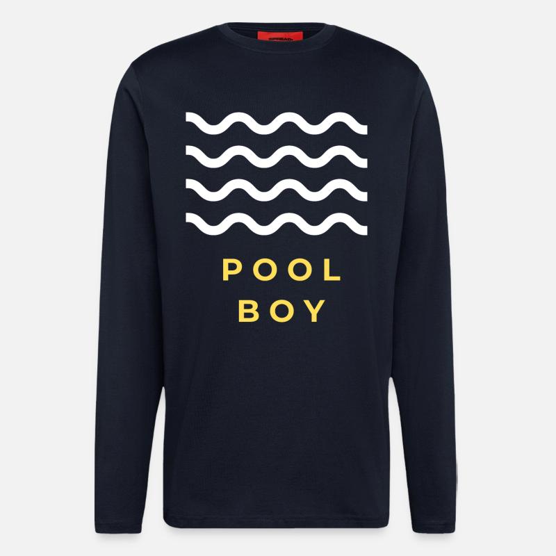Pool Boy Geschenk - Langarmshirt - made by SPREAD  - DARK NAVY