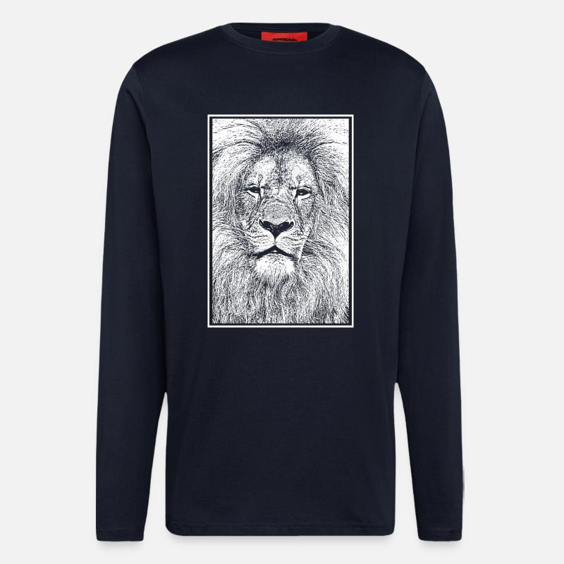 Prächtiger Löwe - Langarmshirt - made by SPREAD  - DARK NAVY