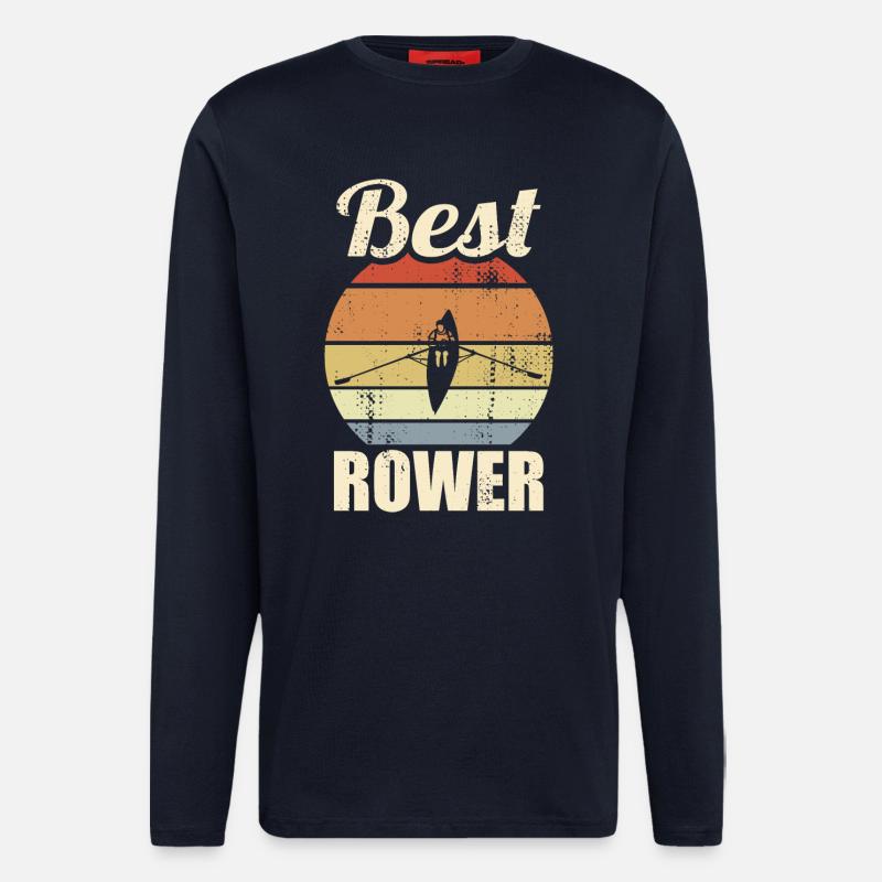 Lustiger Ruderer - Langarmshirt - made by SPREAD - DARK NAVY