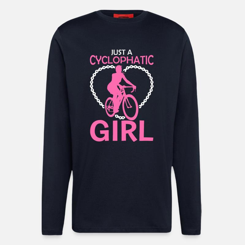 Nur eine Radfahrerin - Langarmshirt - made by SPREAD  - DARK NAVY