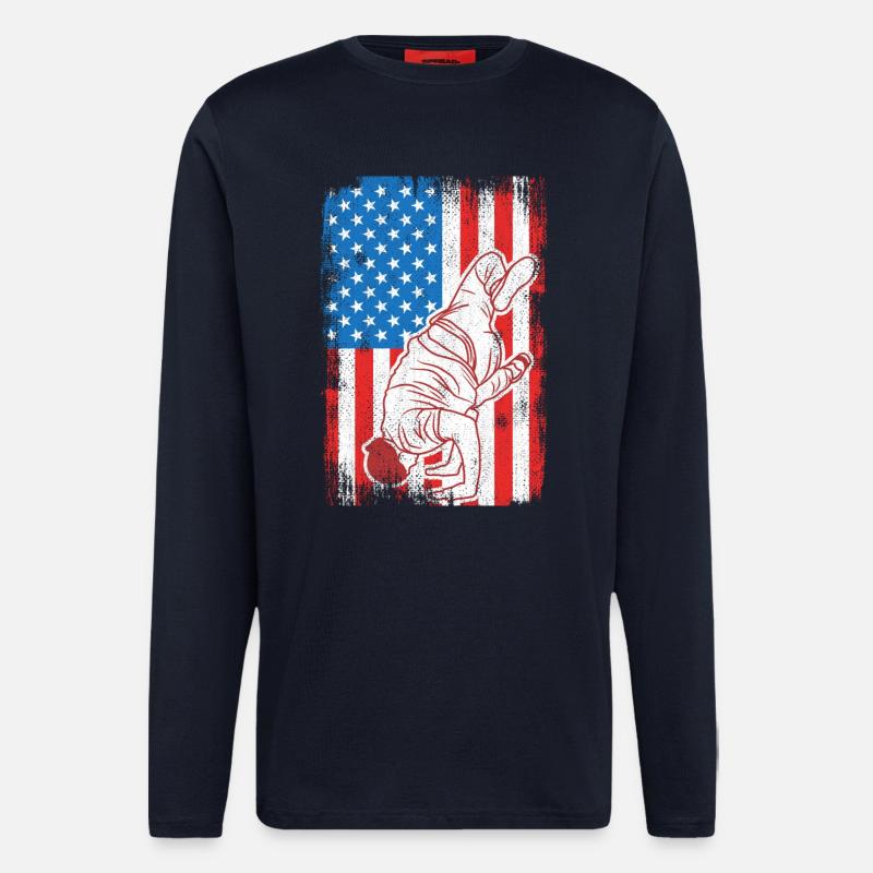 4. Juli USA Breakdance - Langarmshirt - made by SPREAD  - DARK NAVY