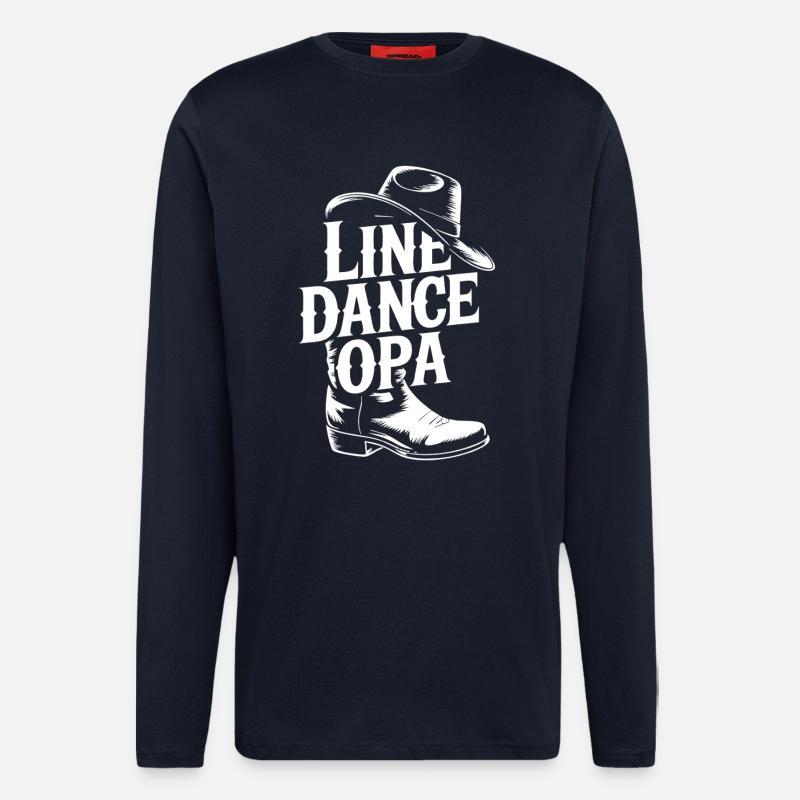 Line Dance Opa - Langarmshirt - made by SPREAD  - DARK NAVY