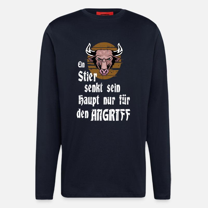 Ein Stier - Langarmshirt - made by SPREAD  - DARK NAVY