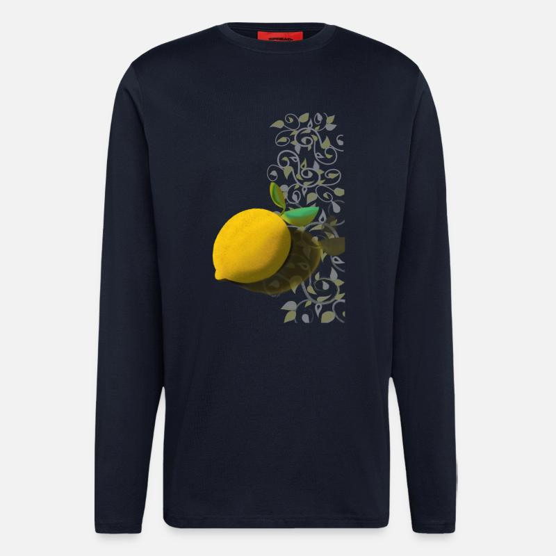 Lemon and Delicate Tendrils - Longsleeve - made by SPREAD  - DARK NAVY