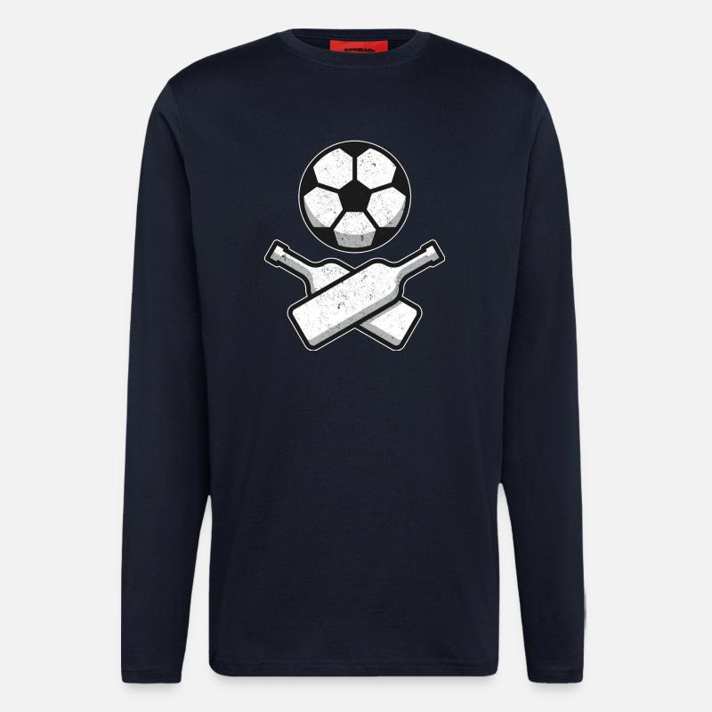 Fussball Skull & Bones - Langarmshirt - made by SPREAD  - DARK NAVY