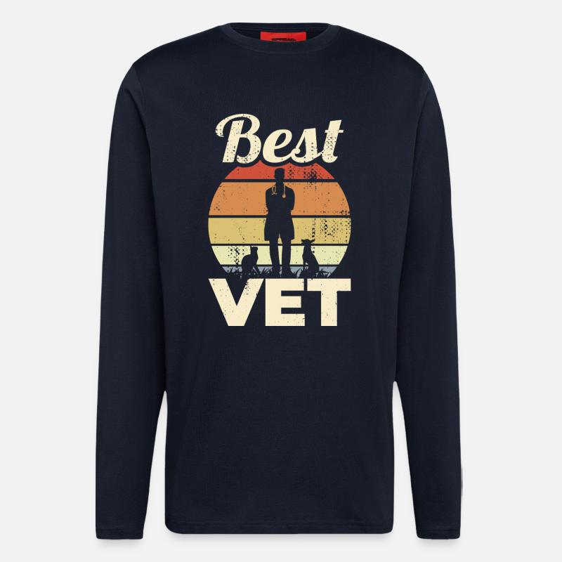 Bester Tierarzt - Langarmshirt - made by SPREAD  - DARK NAVY