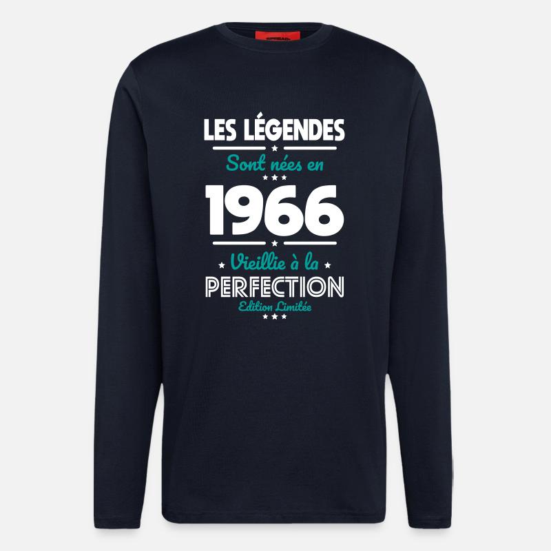 1966 – Legends – Perfekt gereift - Langarmshirt - made by SPREAD  - DARK NAVY