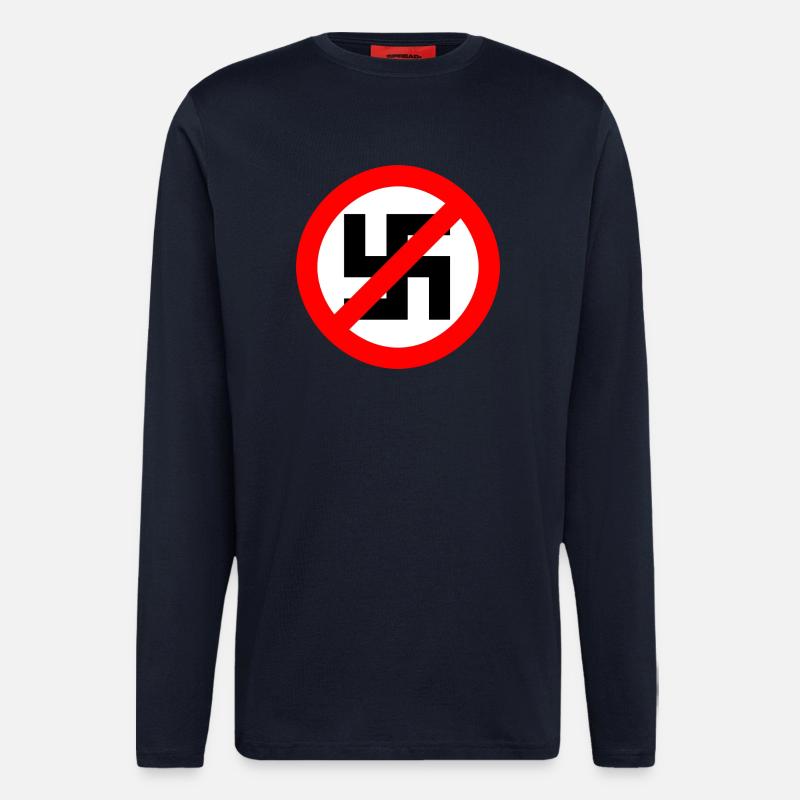 gegen Nazis - Langarmshirt - made by SPREAD  - DARK NAVY