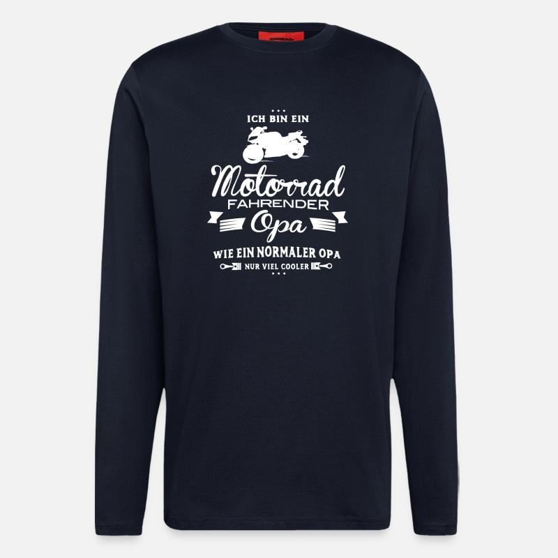 Motorradopa - Langarmshirt - made by SPREAD  - DARK NAVY