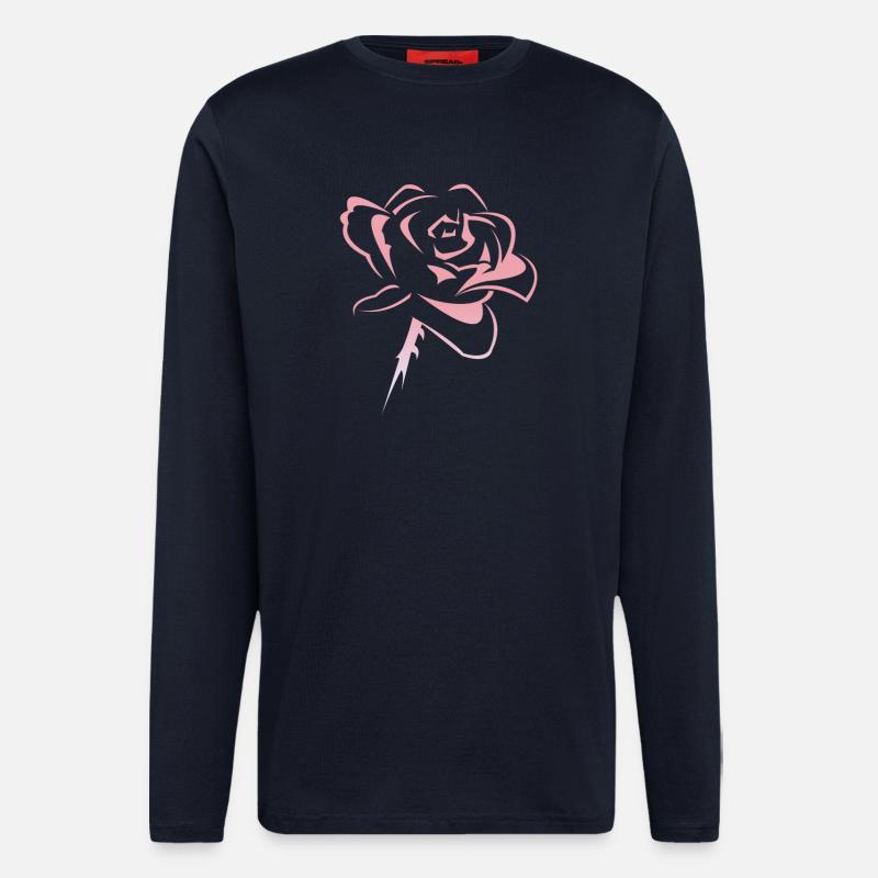Blume,Rose - Langarmshirt - made by SPREAD  - DARK NAVY