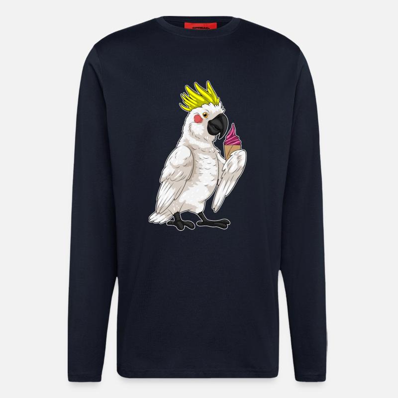 Papagei Waffeleis - Langarmshirt - made by SPREAD - DARK NAVY