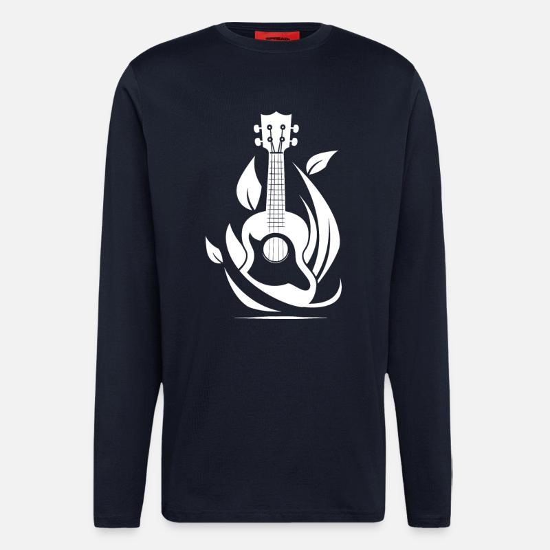 Ukulele Grafik - Langarmshirt - made by SPREAD  - DARK NAVY