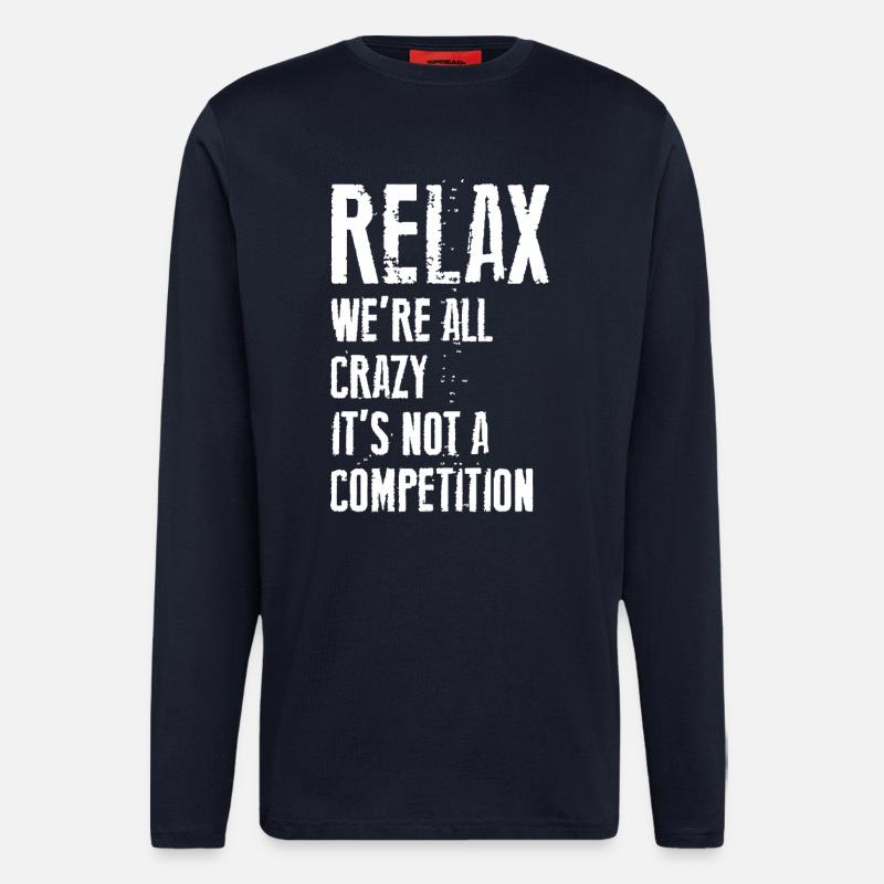 relax crazy mad - Longsleeve - made by SPREAD  - DARK NAVY