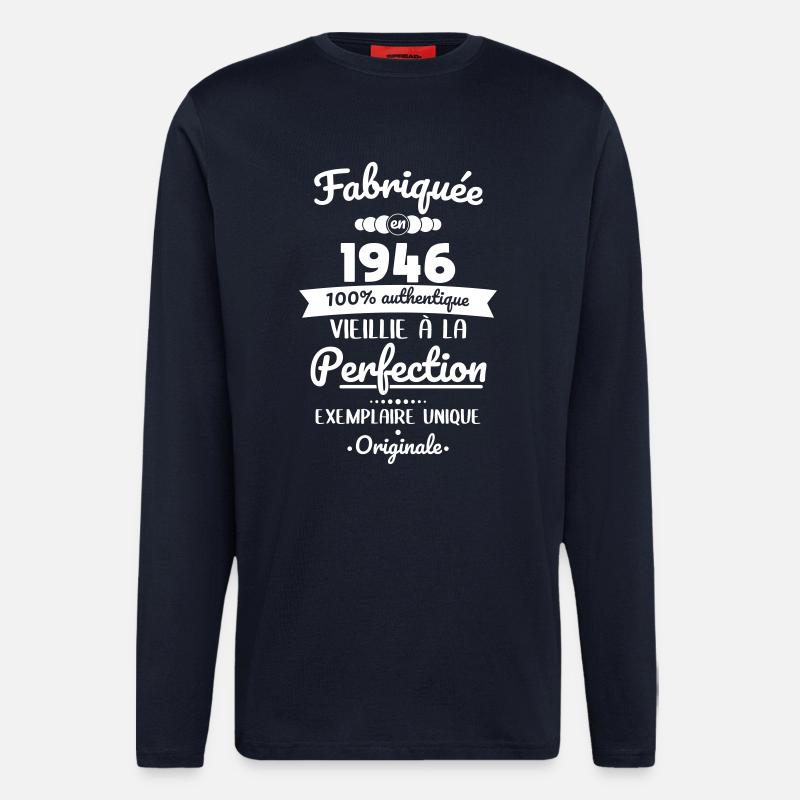 Hergestellt 1946 – Perfekt gereift - Langarmshirt - made by SPREAD  - DARK NAVY