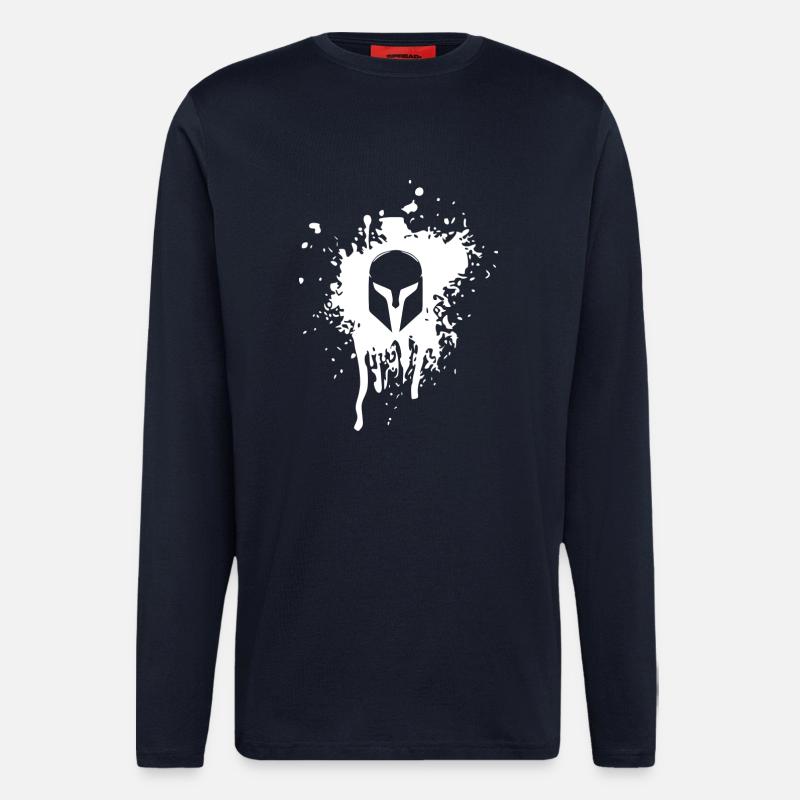 Spartan Helm - Langarmshirt - made by SPREAD  - DARK NAVY
