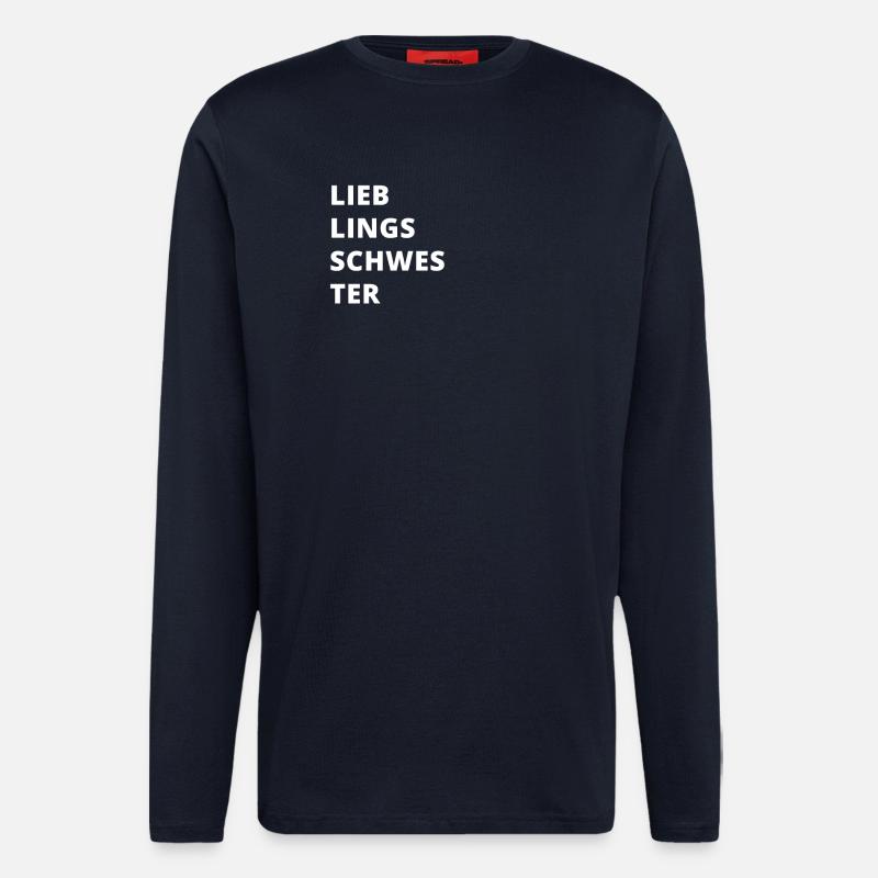 Lieblingsschwester Schwester Geschenk - Langarmshirt - made by SPREAD  - DARK NAVY