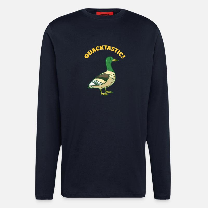 Quack - Quackastic! Duck - wild duck - Longsleeve - made by SPREAD  - DARK NAVY
