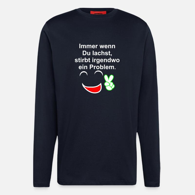 Immer wenn du lachst - Langarmshirt - made by SPREAD - DARK NAVY