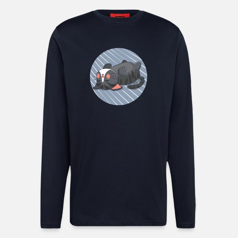 Schlafende Katze - Langarmshirt - made by SPREAD  - DARK NAVY