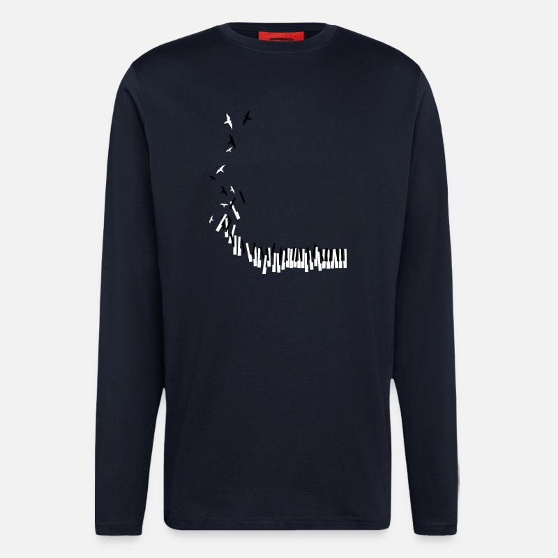 Piano - Langarmshirt - made by SPREAD  - DARK NAVY