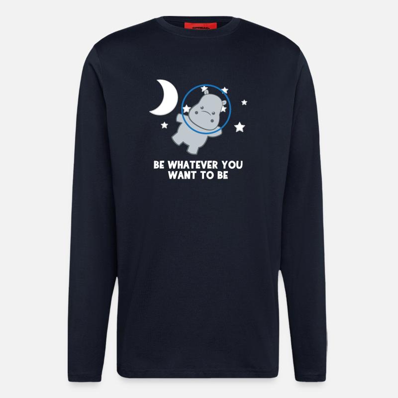 Hippo - Hippos - Hippofan - Be You - Longsleeve - made by SPREAD  - DARK NAVY