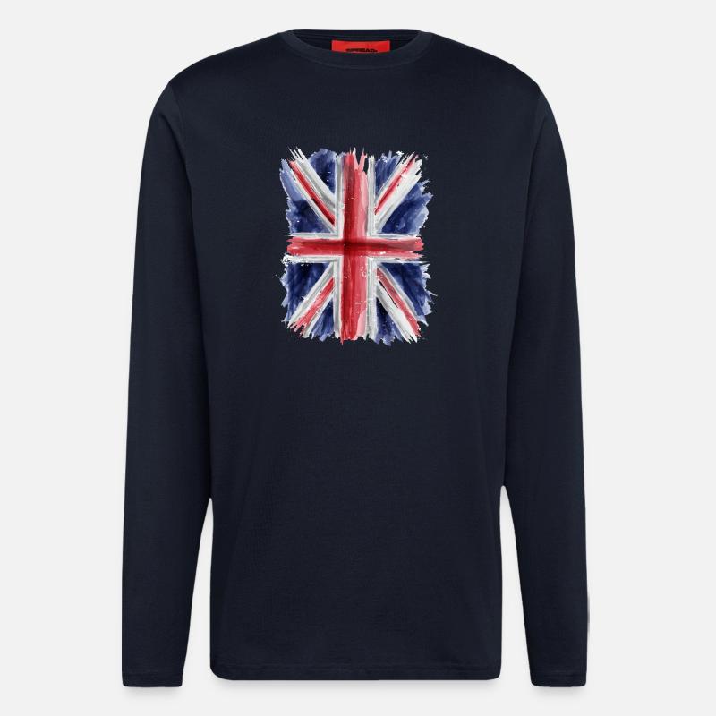 Britische Flagge - Langarmshirt - made by SPREAD  - DARK NAVY