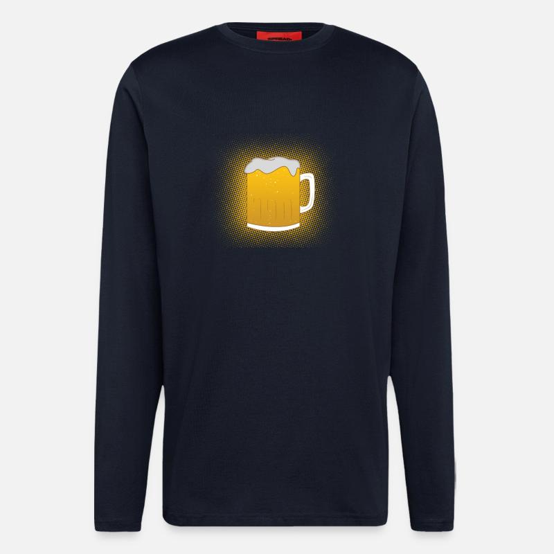 Bierkrug Bier - Langarmshirt - made by SPREAD  - DARK NAVY