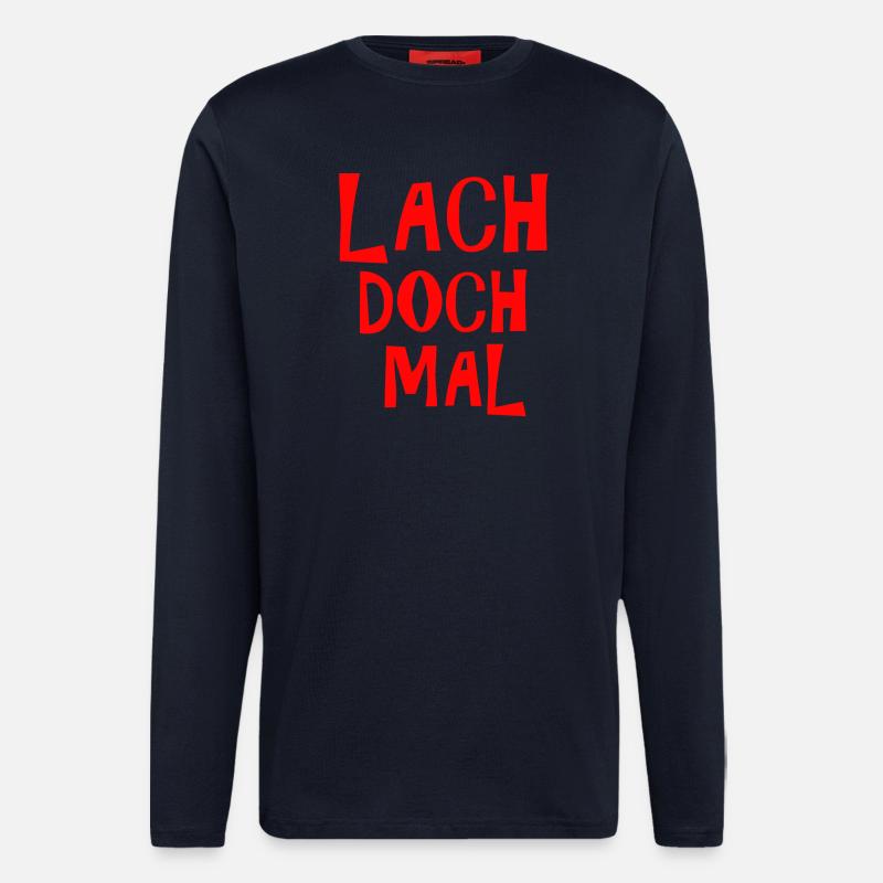 Lach doch mal - lachen - Langarmshirt - made by SPREAD - DARK NAVY