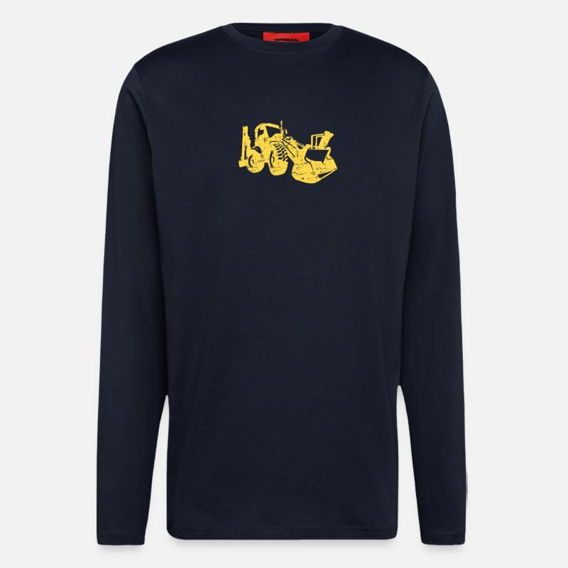 Baggerfahrer Radlader Bagger - Langarmshirt - made by SPREAD  - DARK NAVY